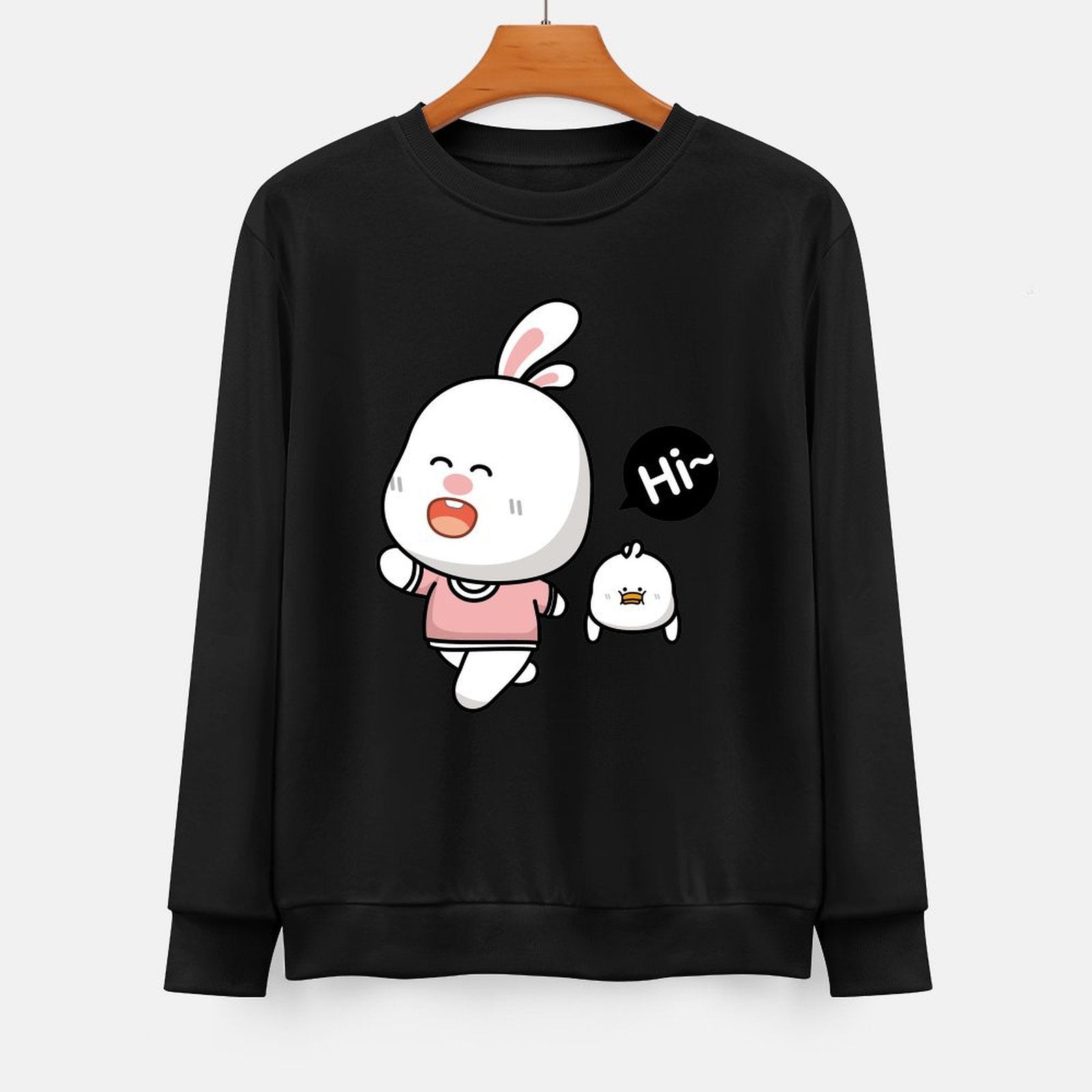 Front Patterned Long Sleeve TopFundraising Double-Stitched